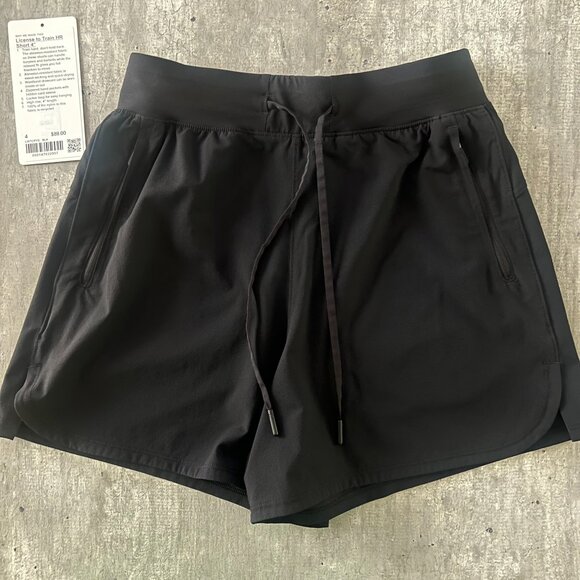 Lululemon License to Train High-Rise Short 4" – Black Size 4 - Picture 1 of 6